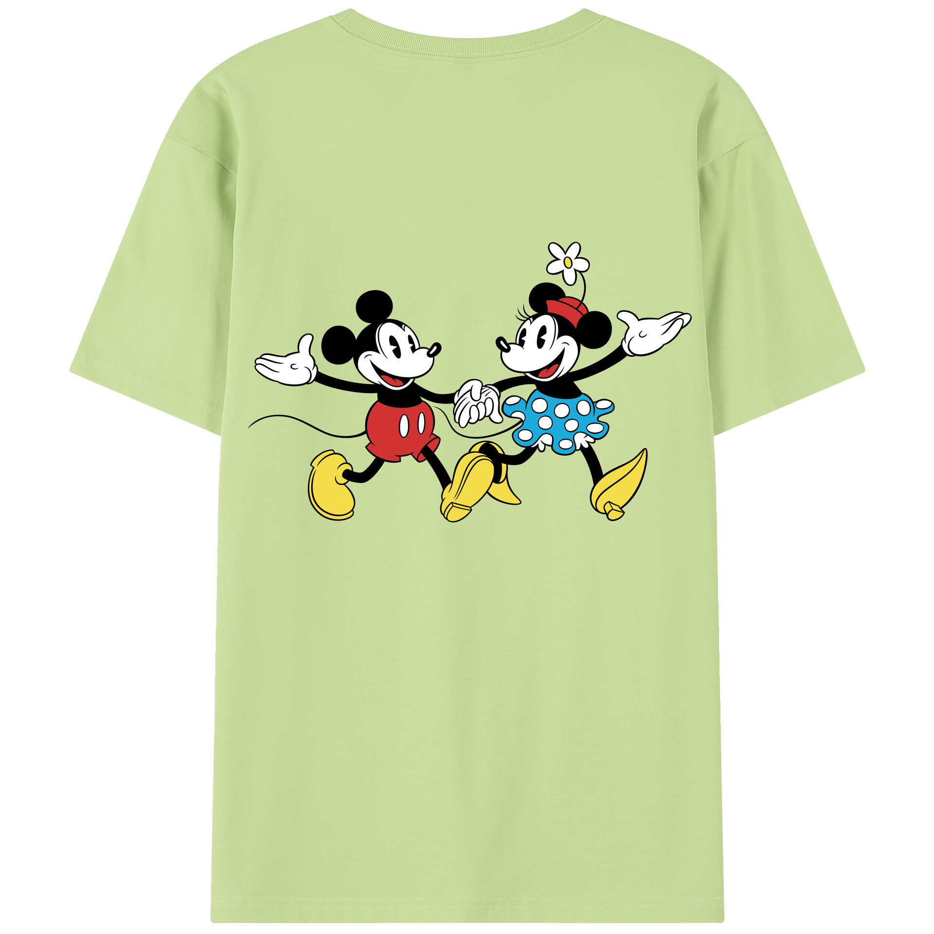 （画像用） ミッキーマウス Mickey Mouse 綿100％半袖Tシャツ（背面プリント）